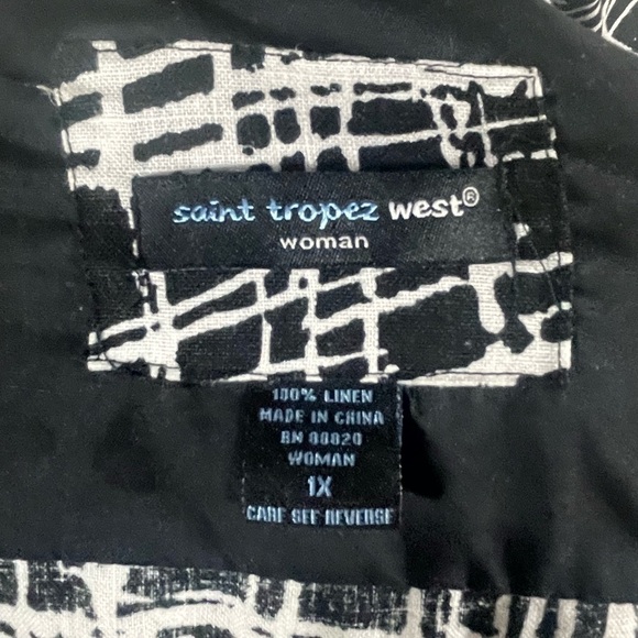 Saint Tropez West Linen Jacket size 1X - Picture 9 of 9